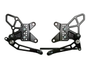 Kawasaki ZX600 Ninja ZX-6R Adjustable Rear Sets - Vortex Racing - V2 Design - Black - `09-`12